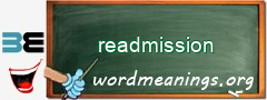 WordMeaning blackboard for readmission